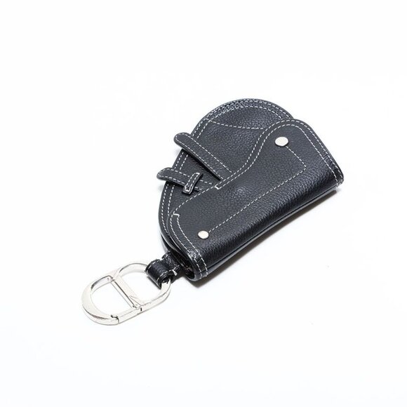 Dior Pouch Leather Saddle Bag Charm Mini Key Holder - Picture 8 of 10